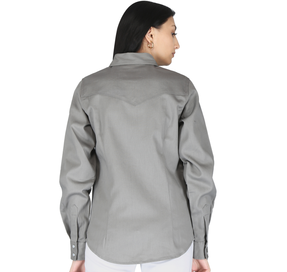 Picture of Forge FR LFRSLD-GREY LADIES FR SOLID SNAP SHIRT